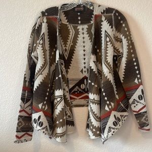 Shyanne Western Boho Girls Cardigan Sweater Long sleeve Size Small